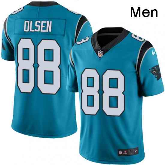 Mens Nike Carolina Panthers 88 Greg Olsen Blue Alternate Vapor Untouchable Limited Player NFL Jersey